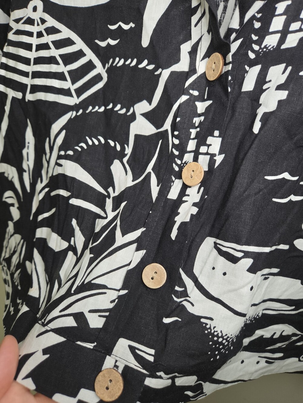 Women's Panama Jack Linen Blend Button Front Shirt Sz Medium - Picture 9 of 10